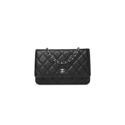 CHANEL CAVIAR QUILTED WALLET ON CHAIN WOC BLACk AP0250 (19*12*4.5cm)